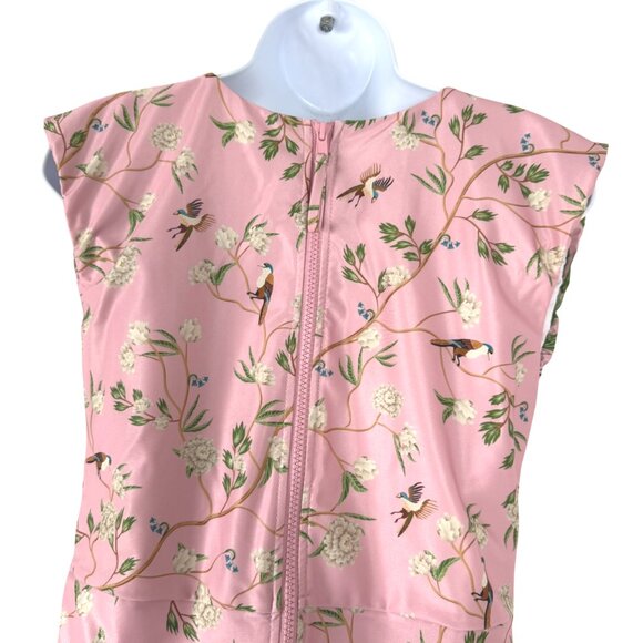 Averie Melina Zip Up One Piece Swimsuit 2XL Tiger Blossom Print Pink SW-2112 - Picture 8 of 10